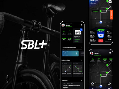 SBL+ App: Enhance Your Ride with Smart Route Tracking and Heart androidapp appdesign cycling flutterapp iosapp mobileapp tracking ui ux