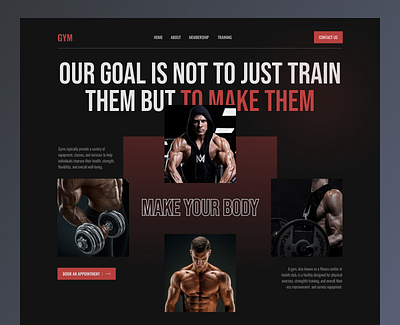 Gym & Fitness Landing Page creative ui design design figma gym website landing page landing page landing page design ui ui design ui landing page ux web design website website design