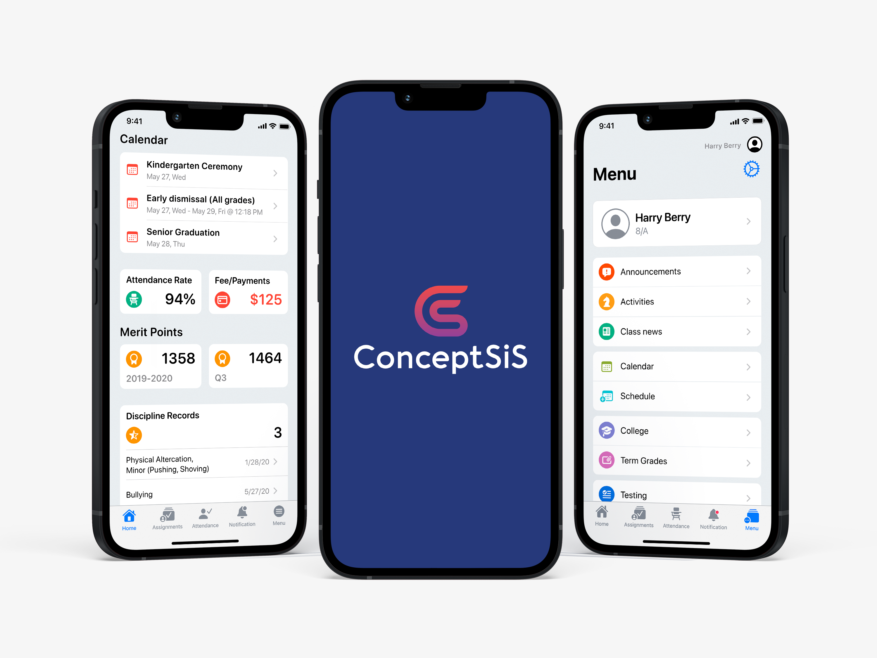 ConceptSis app conceptsis edtech ios mobile native ui uiux ux