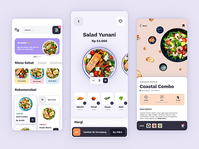 Saladify branding digitalart eatclean graphic design healthyeating healthyliving mobile app nutritiongoals saladlovers ui uiux mobile