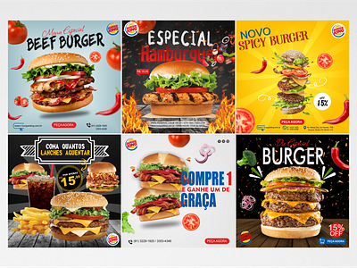 Hambúrguer - Social Media Post branding cardápio design food graphic design hamburguer logo post visual identity