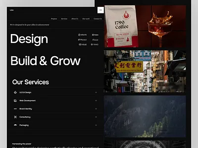 Line - Agency Website agency branding design download figma framer graphic design grow illustration kit ui ui design uidesign uikit uikits uiux web website