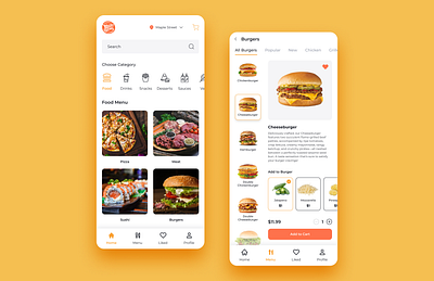 Food App app burger burger app food app mobile app mobile design ui