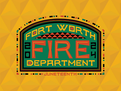 Fort Worth Fire Juneteenth Shirt Concept brand and identity design firefighter juneteenth logo logo design yellow