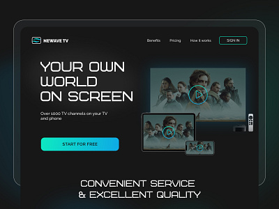 TV Streaming Service Website Design Concept design ui uiux ux webdesign website
