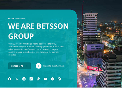 Betsson Group Website for the Kenyan market branding design ui web app web design website