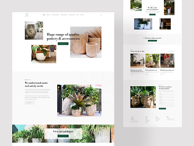Graceville Imports website design homepage interface modern plants pots pottery ui ux ui design web design website