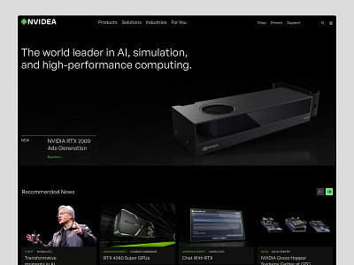 NVIDEA: Reskin concept ai branding concept nvidia ui website