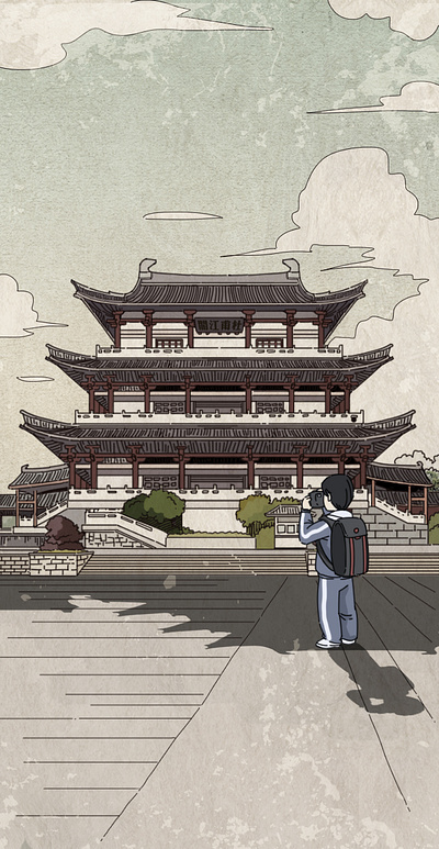 chinese ancient architecture 2d chinese ancient architecture chinese architecture chinese temple comic graphic design illustration