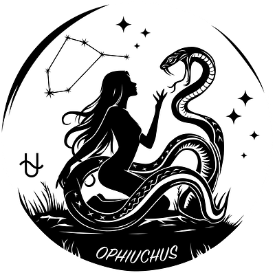 Ophiucus, the 13. zodiac sign graphic design