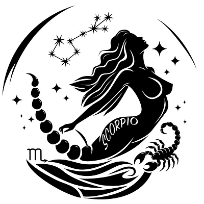 Scorpio zodiac sign graphic design