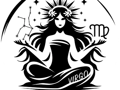 Virgo zodiac sign graphic design