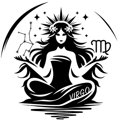 Virgo zodiac sign graphic design