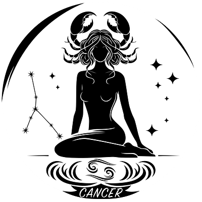Cancer zodiac sign graphic design