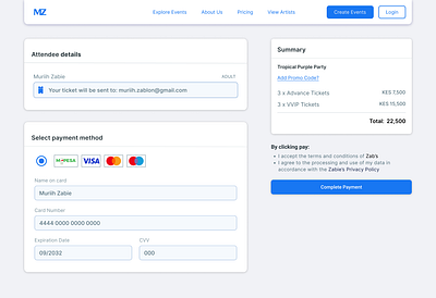 Credit Card Checkout Page checkout page credit card checkout page dailyui ui uiux visual design