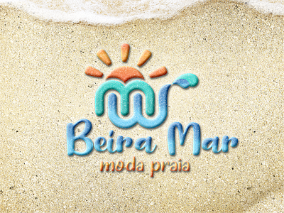 Beira Mar moda praia - identidade visual banner beach fashion branding clothes design graphic design logo ocean stationery visual identity