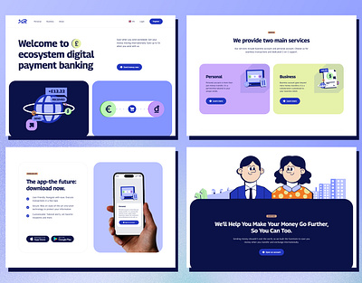 Landing Page Payment Financial Banking banking banking design digital payment landing banking payment ui uiux web design website