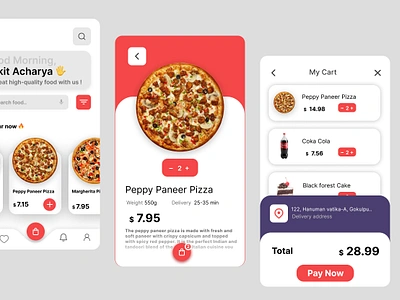 Recipe or Food Order UI Design -040 040 100days ofui appui dailyui dailyui040 day040 deliveryapp foodorderapp ui ui040 uiux