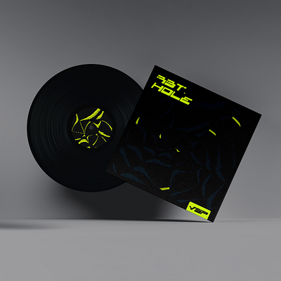 RBT HOLE - Album Cover Design abstract album artwork branding concept cover design graphic design mockup neon packaging pixelated vinyl