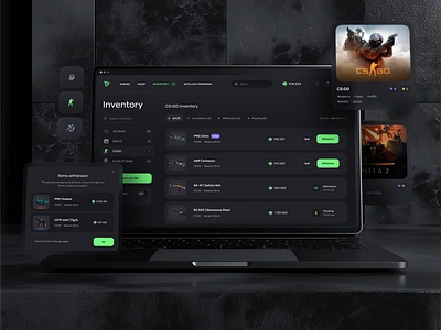 Product Design for Web3 Gamifi App | CSGO Skins app app design blockchain crypto csgo csgo skins dashboard desktop app game gamifi gaming loot boxes platform product design ui ui design user interface ux uxui web3