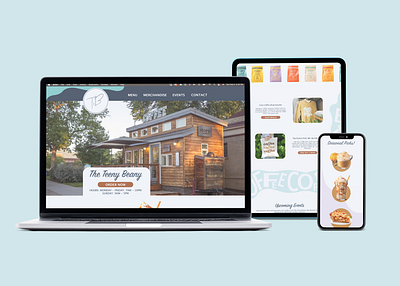 Teeny Beany Cafe Website UX/UI Design & Graphic Design adobe illustrator adobe indesign adobe xd branding designer graphic design ui ux uxui website website design