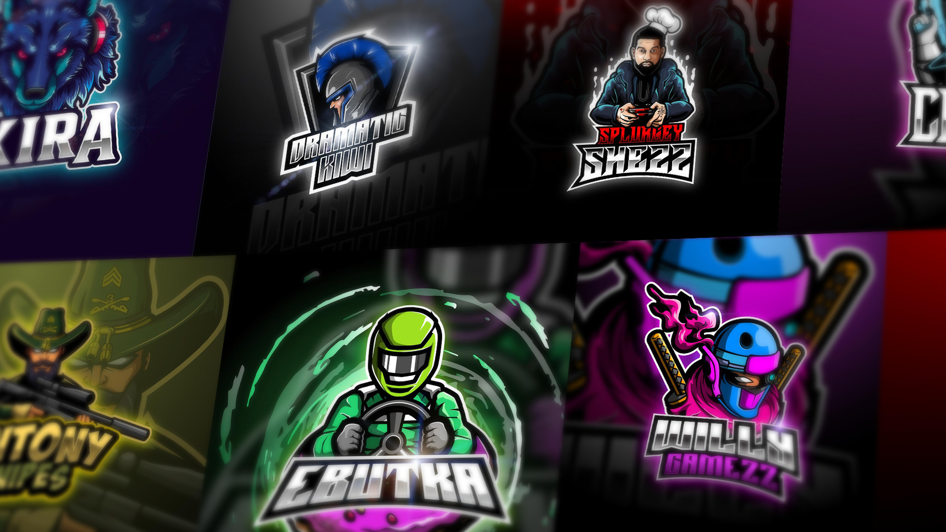 Mascot Cartoon Logo Designs ~ Rachel Vishal animated overlay avatar cartoon cartoon logo gaming gaming logo logo design mascot mascot cartoon mascot logo stream overlay twitch overlay