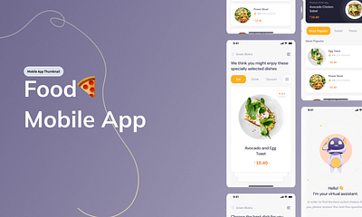 Food Mobile App Thumbnail figma mobile app mockup thumbnail ui ui design web design