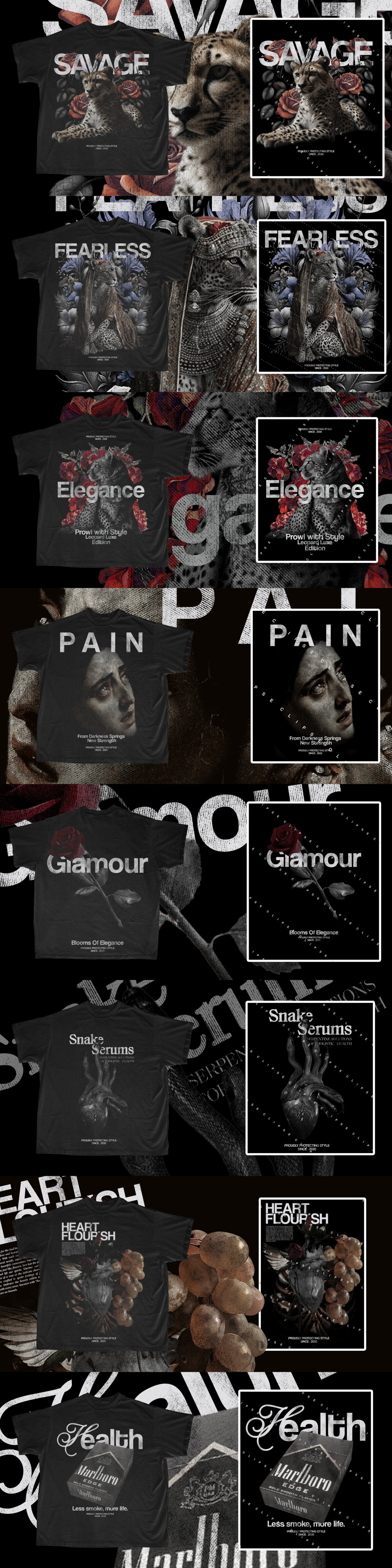 Streetwear Tshirt Designs | Vol.04 apparel appreldesign bootleg branding design graphic design illustration jaguar design streetwear t shirt design vintage