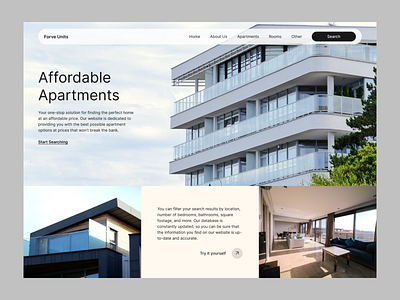 Forve Units - Website Design apartment website clean design modern design ui ui inspiration ux ui website