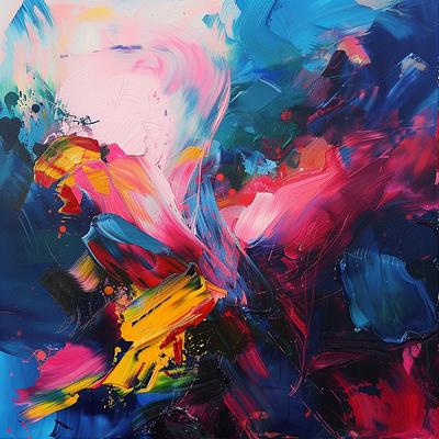 The Expressive Dance of the Abstract artaexpresivă creativitate culorivibrante energievie explorarecromatică pasiunepicturală pictura ritmcromatic