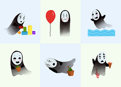 Character Design baby baby no face branding character design child colorful design emotion freehand graphic design happy ice cream illustration no face playful playing procreate sleeping spirited away