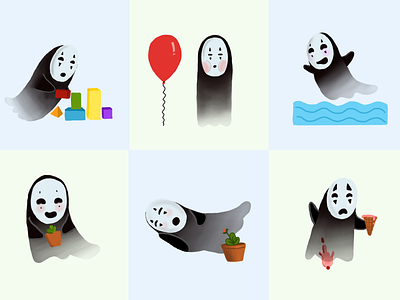 Character Design baby baby no face branding character design child colorful design emotion freehand graphic design happy ice cream illustration no face playful playing procreate sleeping spirited away