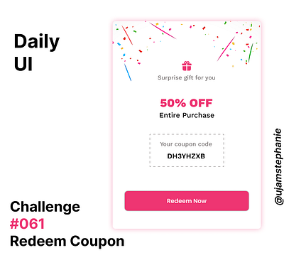 Daily UI Day 061 Redeem Coupon app branding design graphic design ui ux
