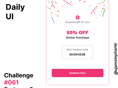 Daily UI Day 061 Redeem Coupon app branding design graphic design ui ux