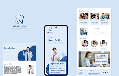 Email Marketing Design of Vital Smile Dental Hospital graphic design logo ui