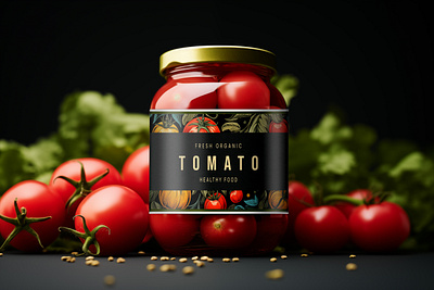 Tomato Jar Label Design food jar food label graphiczahangir jar label jar mockup masala jar masala label mockup packaging design tomato tomato food tomato jar tomato label tomato sauce