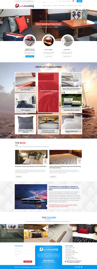 Yacht Bedding branding graphic design logo design ux design website design wordpress website