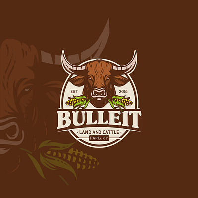 Bulleit Land and Cattle branding cattle design graphic design illustration logo nimadelavari vector