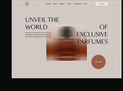 Scent Savvy branding design e commerce elegant luxurious luxury perfume ui webdesign