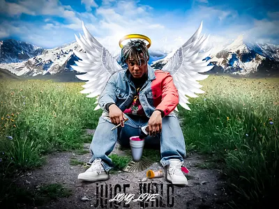 Juice WRLD Dedication Piece adobe adobe photoshop art graphic design juice wrld photo manipulation photoshop