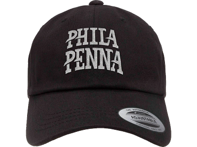 Phila Penna - Hats now available apparel attire black clothing hat hats lettering pa penn penna pennsylvania phila philadelphia philly phl silver type typography