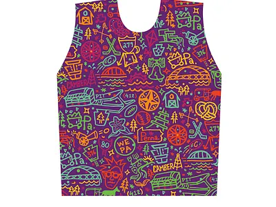 PAttern color colors discgolf illustration jersey pa pattern pennsylvania tank