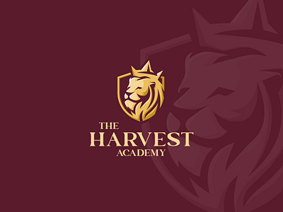 The Harvest Academy academy branding design graphic design high school illustration lion logo nimadelavari typography vector