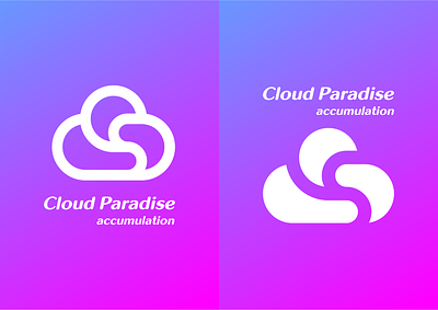 Cloud Paradise design icon illustration logo typography