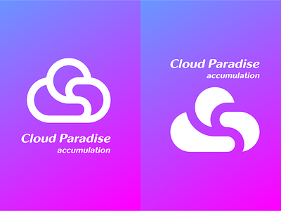 Cloud Paradise design icon illustration logo typography