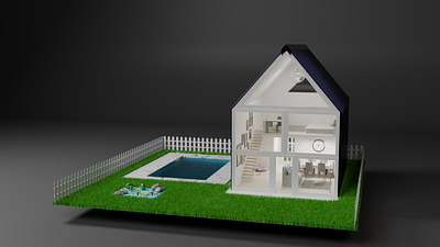 3D "Country House" 3d blender design modeling