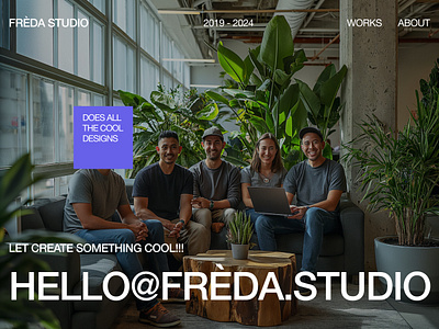 Frèda Studio Footer branding graphic design ui