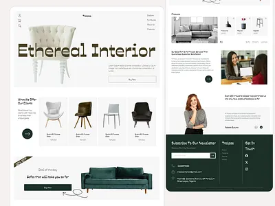 Today's Landing Page Exploration. A luxury furniture website. design ui