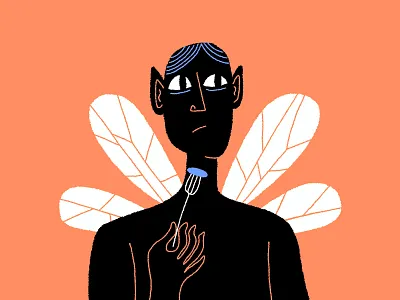 Elf article illustration blog illustration character elf illustration magazine illustration procreate texture