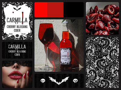 Carmilla blood bottle branding cherry cherrycider cider ciderculture graphic design label packaging twilight vampire